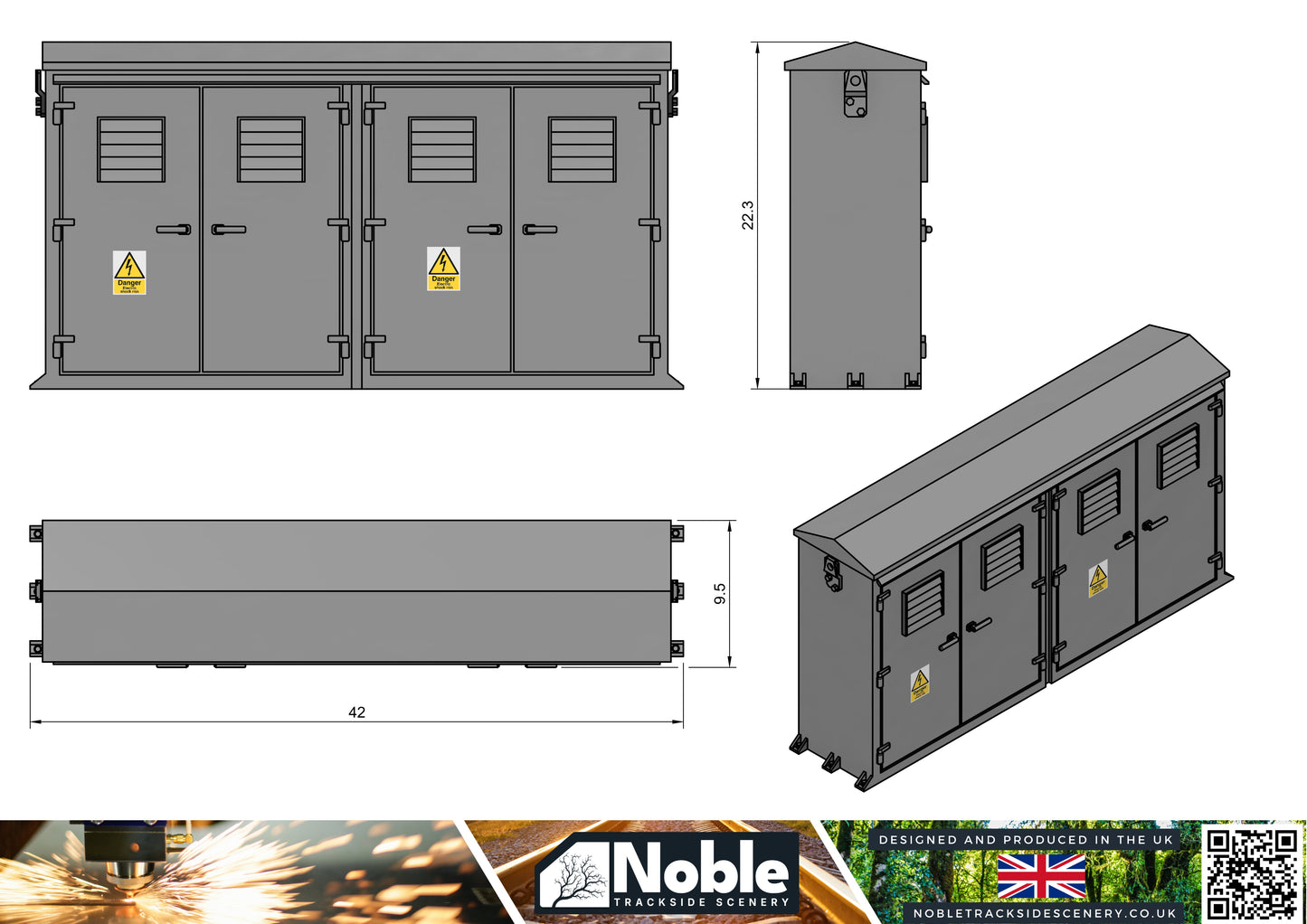 Electrical Location Cases - OO Gauge 1:76 (Pack of 2) | Model Railway Scenery