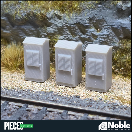 Lineside Electrical Cabinets - N Gauge 1:148 (Pack of 4) | Model Railway Scenery