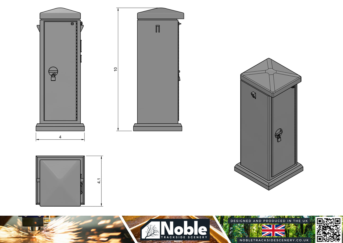 Electrical Location Cases - N Gauge 1:160 (Pack of 4) | Model Railway Scenery
