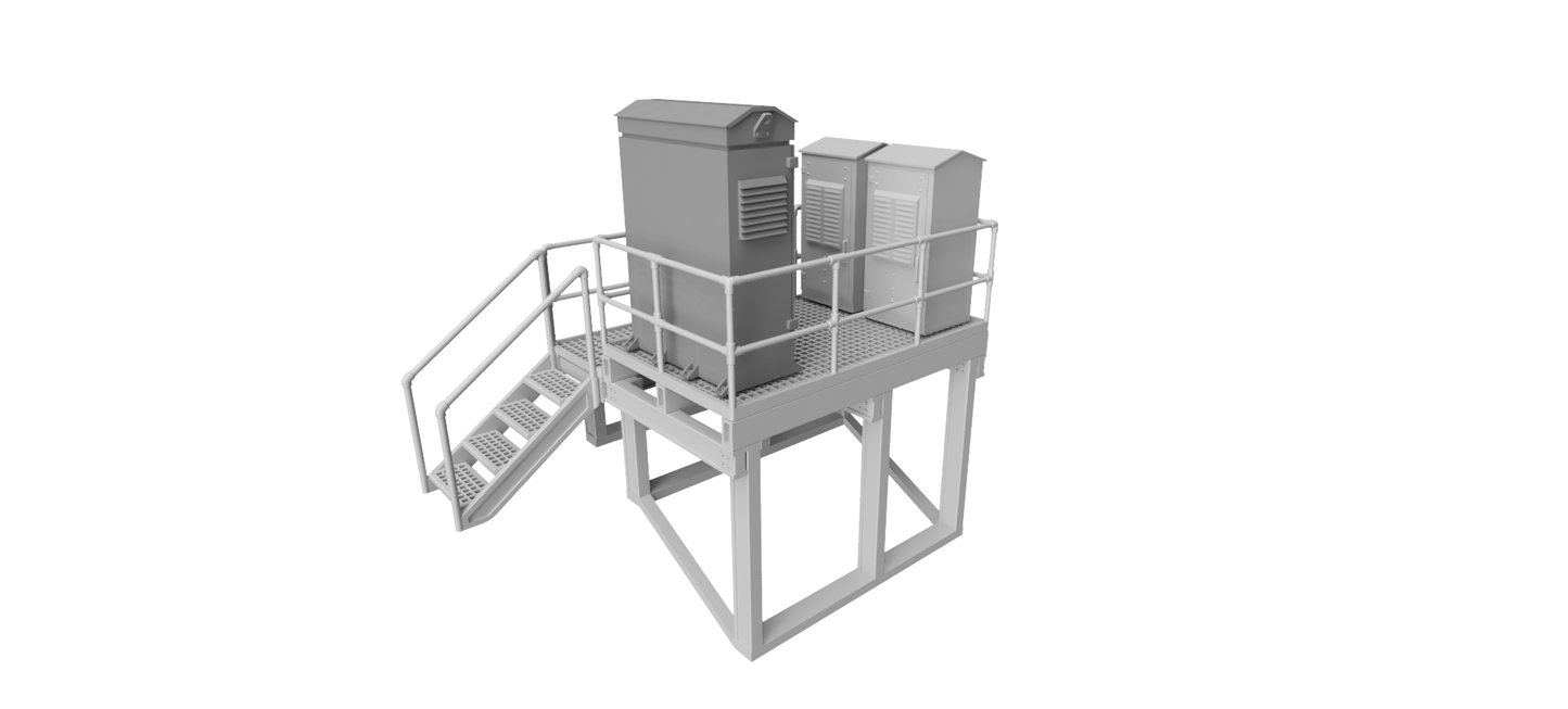 Lineside Electrical platform - OO Gauge 1:76 (Pack of 1) | Model Railway Scenery