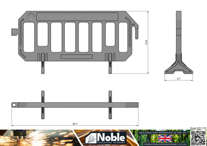 Roadwork maintenance barriers - OO Gauge 1:76 (Pack of 6) | Model Railway Scenery