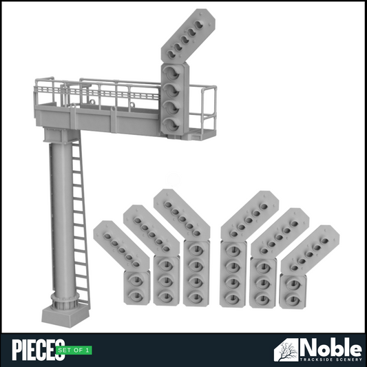 Signal Gantry - Aspect feather heads 2 to 4 - OO Gauge 1:76 (Pack of 1) | Model Railway Scenery