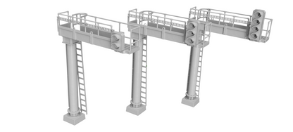 Signal Gantry - Aspect heads 2 to 4 - OO Gauge 1:76 (Pack of 1) | Model Railway Scenery