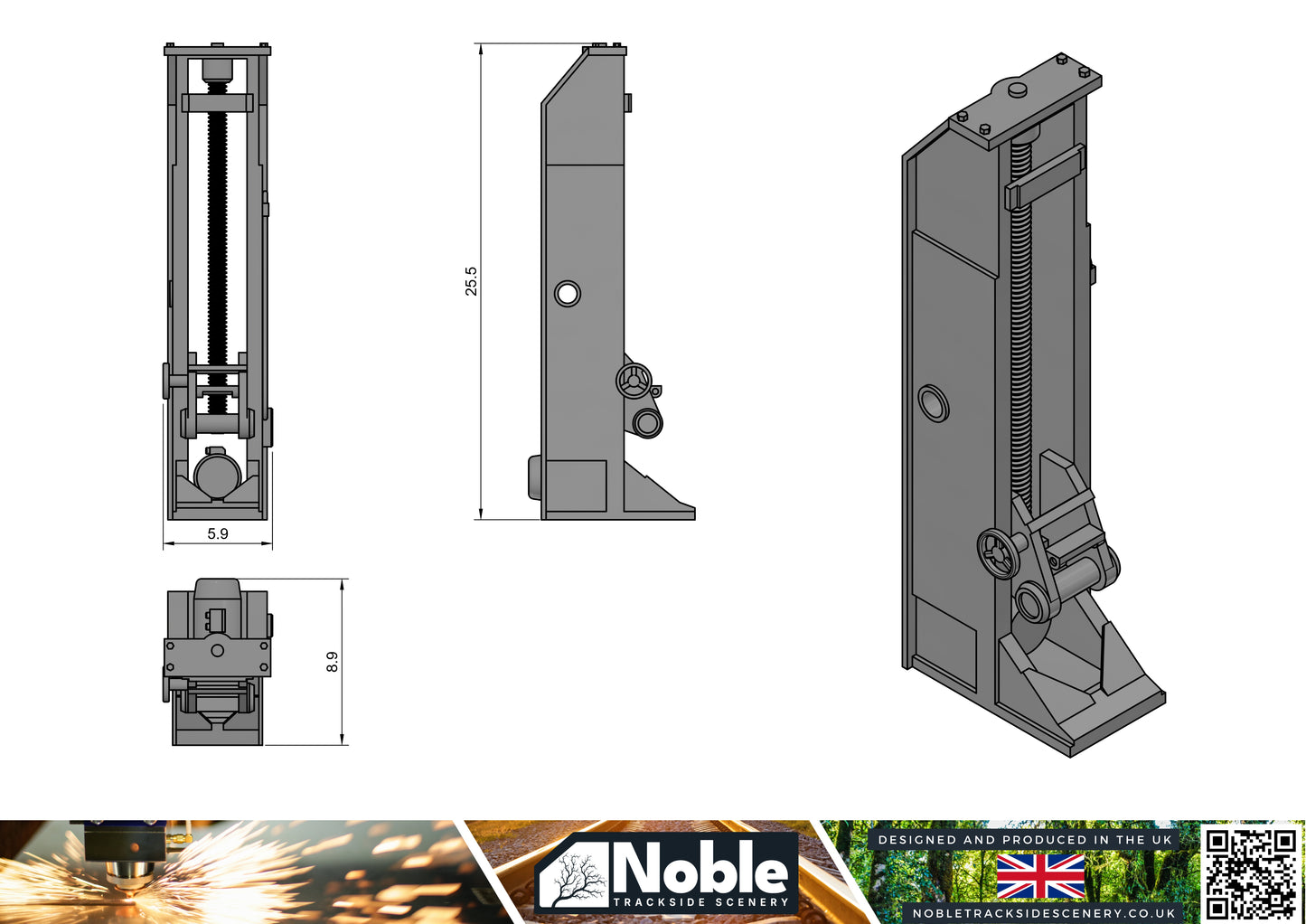 Lifting Jacks - TT Gauge 1:120 Pack of 4 | Model Railway Scenery