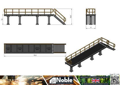 Maintenance Platform Engine House TT gauge 1:120 | Model Railway Scenery