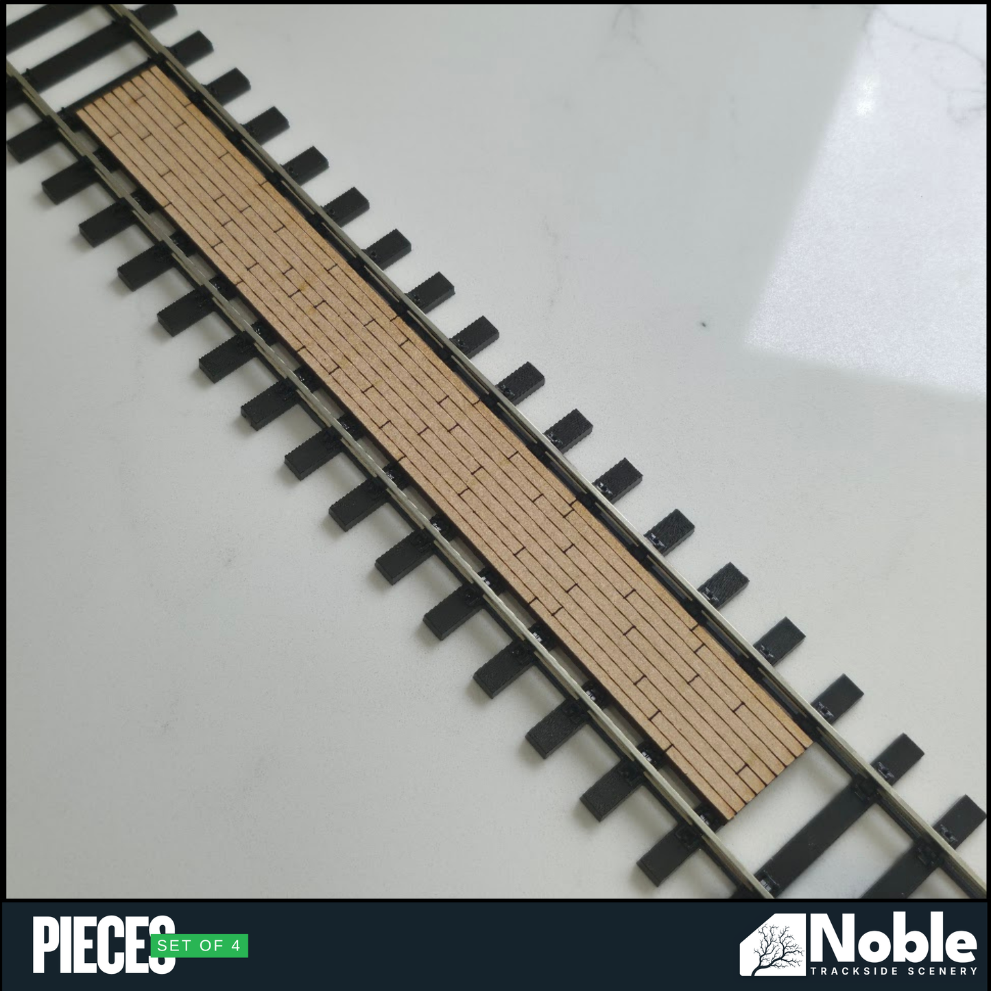 Foot crossing/Track crossing kit of 4 sets - O Gauge 1:43 | Model Railway