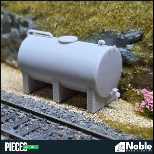 Fuel Diesel Oil Storage Tank - OO Gauge 1:76 (Pack of 2) | Model Railway Scenery