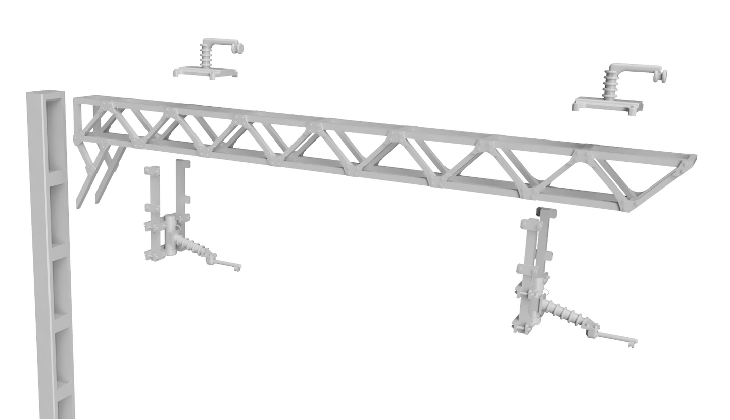 Double OLE Catenary - Model Railway layout Scenery OO gauge 1:76 (Copy)