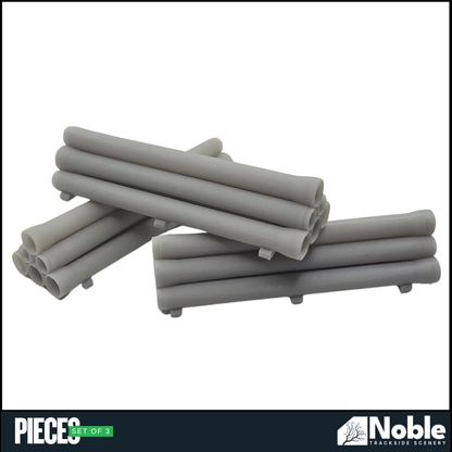 Model Railway layout Scenery Palletised Pipes - N Gauge 1:160 (Pack of 3)