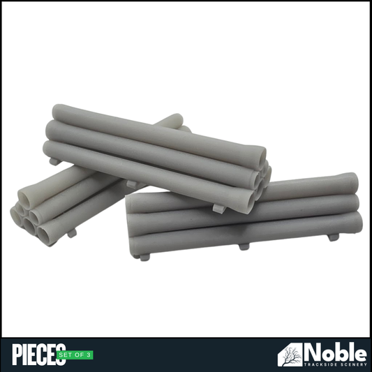 Model Railway layout Scenery Palletised Pipes - OO Gauge 1:76 (Pack of 3)