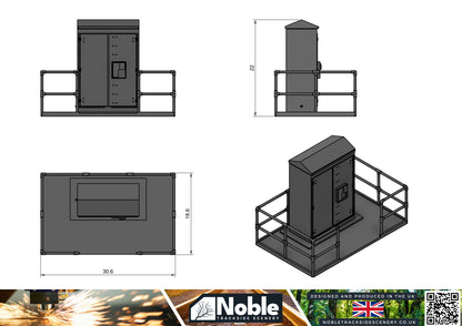Lineside Electrical Cabinets - OO Gauge 1:76 (Pack of 2) | Model Railway Scenery