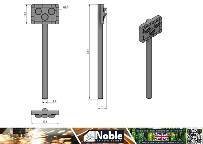 Share Level crossing lights - O Gauge 1:43 (Pack of 6) | Model Railway Scenery