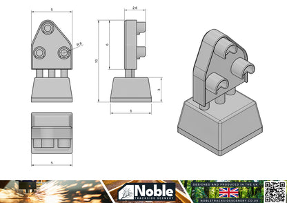 Ground shunting signal - OO Gauge 1:76 (Pack of 6) | Model Railway Scenery