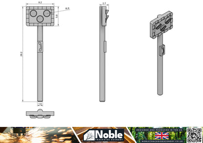 Level crossing lights - TT Gauge 1:120 (Pack of 6) | Model Railway Scenery
