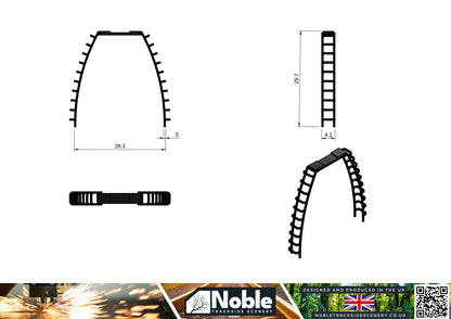 Hornby R231 Texaco tanker Wagon replacement ladders V2 - 2 sets 1:76 OO Gauge