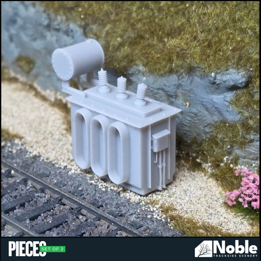 Electrical substation transformer - OO Gauge 1:76 (Pack of 2) | Model Railway Scenery