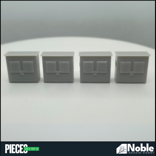 Model Railway scenery layout OO gauge lineside electrical cabinets x4