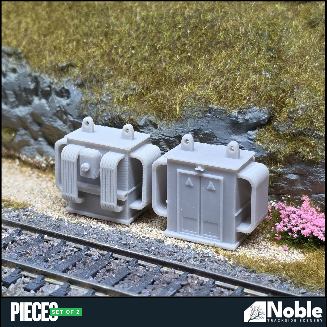 Model Railway layout Scenery electrical substation 1:148 N gauge x2