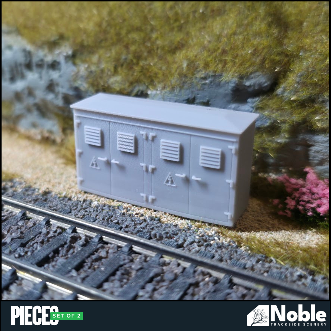 Lineside Electrical Cabinet - OO Gauge 1:76 (Pack of 2) | Model Railway Scenery