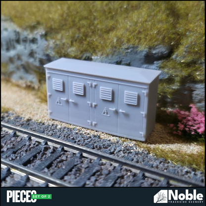 Lineside Electrical Cabinet - OO Gauge 1:76 (Pack of 2) | Model Railway Scenery