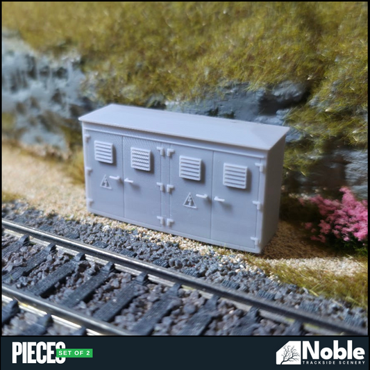 Lineside Electrical Cabinet - OO Gauge 1:76 (Pack of 2) | Model Railway Scenery