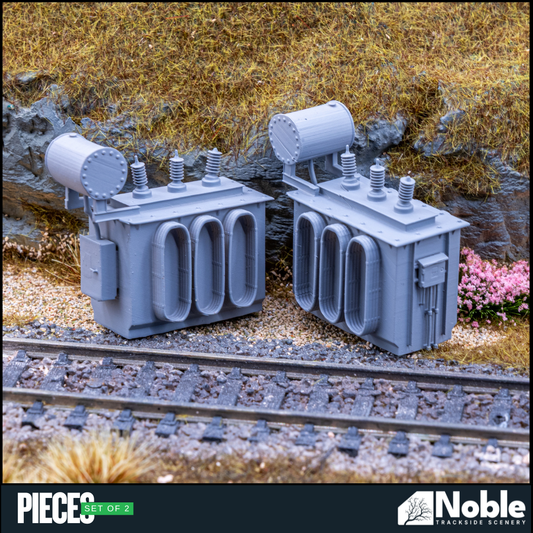 Electrical substation transformer -Model Railway layout Scenery 1:148 N gauge x2