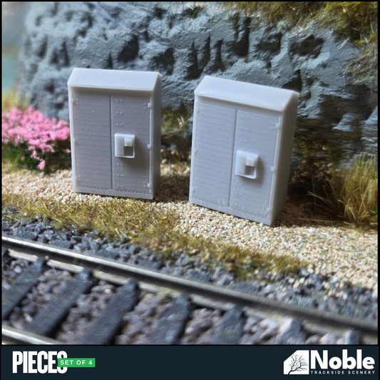 Relay Cabinets - OO Gauge 1:76 (Pack of 4) | Model Railway Scenery