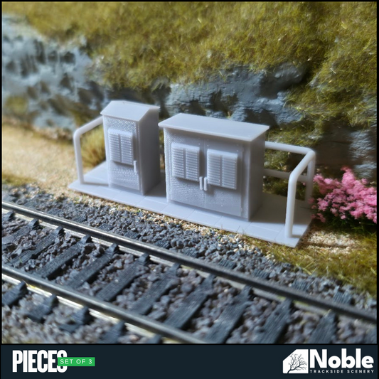 Lineside Electrical Cabinets - OO Gauge 1:76 (Pack of 3) | Model Railway Scenery